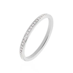 Alliance Laurie Demi-tour Or Blanc Diamant