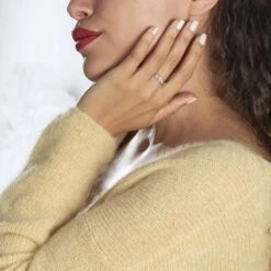 Alliance Ginny Ruban Plat Or Blanc -Histoire d'Or B3AFBW0291 model01