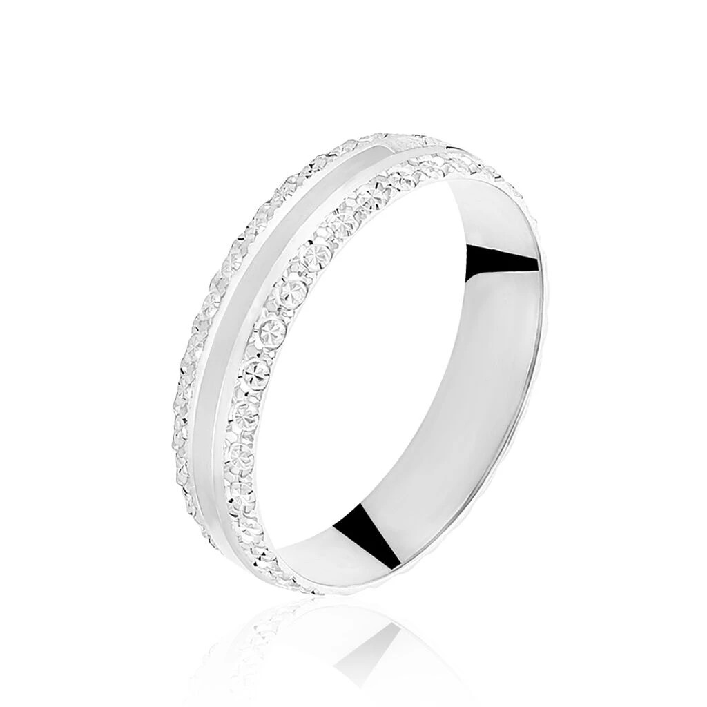 Alliance June 2 Rangs Diamantee Ruban Plat Or Blanc 1 Alliance June 2 Rangs Diamantee Ruban Plat Or Blanc