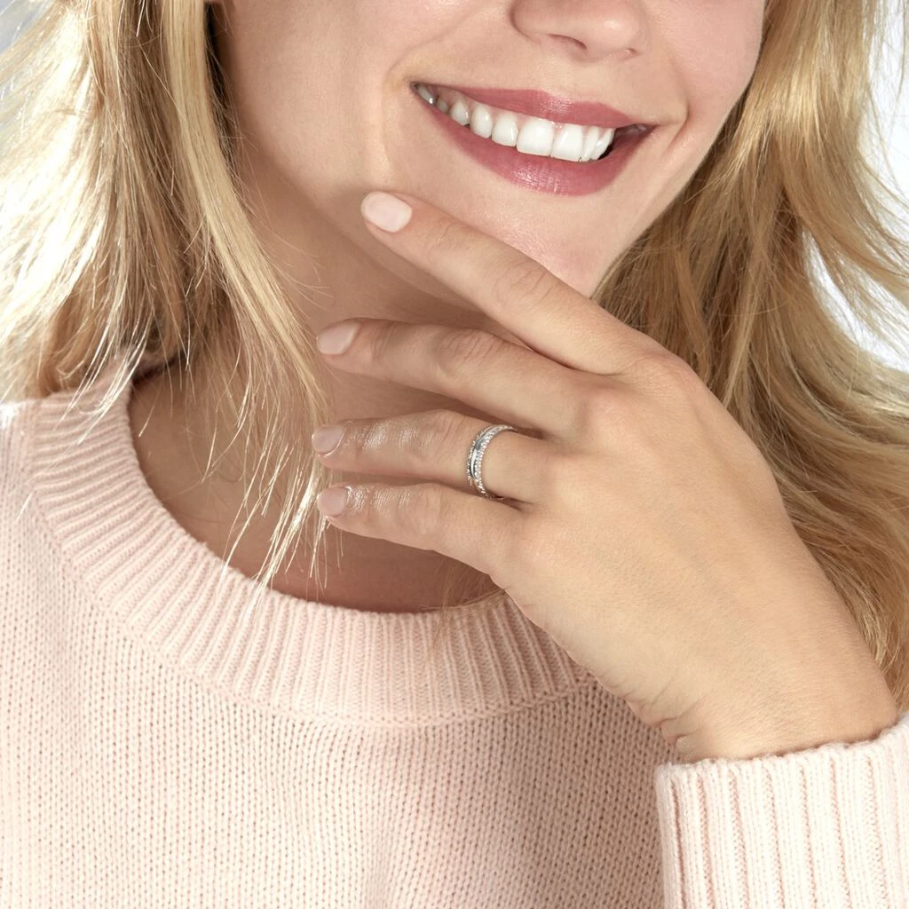 Alliance June 2 Rangs Diamantee Ruban Plat Or Blanc 5 Alliance June 2 Rangs Diamantee Ruban Plat Or Blanc – Image 5