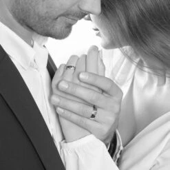 Alliance Julie Ruban Plat Or Blanc -Histoire d'Or B3AMBW00WP model0