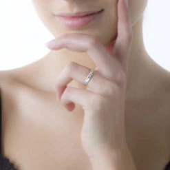 Alliance Eucleia Fantaisie Ruban Plat Or Blanc -Histoire d'Or B3AMBW0654 model0