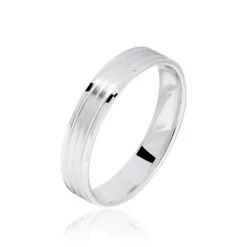 Alliance Basile Ruban Plat Or Blanc