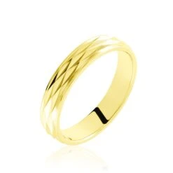 Alliance Hemera Facetee Ruban Plat Or Jaune