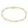 Bracelet Esra Maille Alternee 1/3 Or Jaune