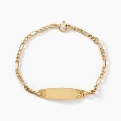 Bracelet Identité Bartolomee Maille Alternee 1/3 3 Or Jaune