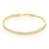 Bracelet Jerry Maille Corde 3 Rangs Or Bicolore