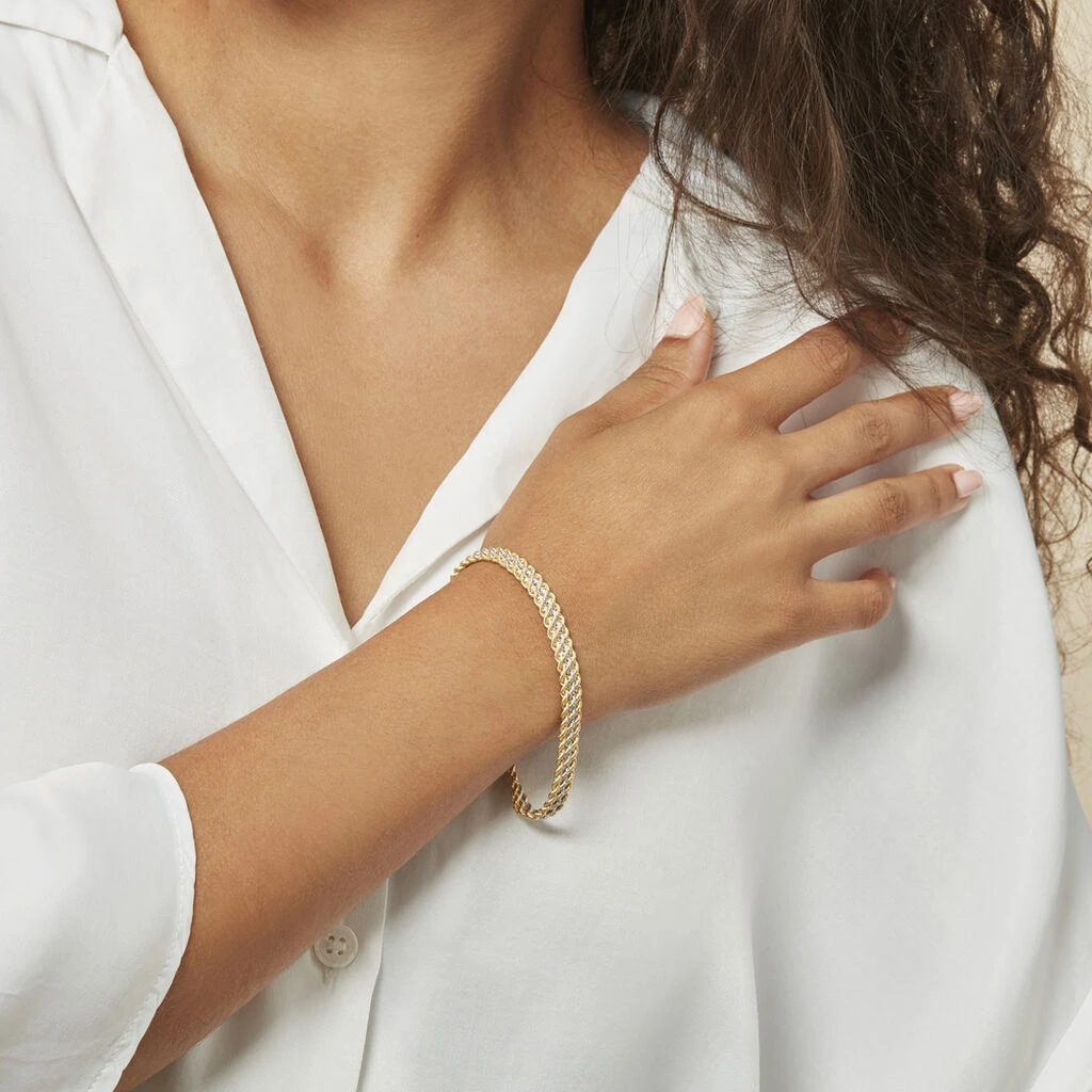 Bracelet Jerry Maille Corde 3 Rangs Or Bicolore 4 Bracelet Jerry Maille Corde 3 Rangs Or Bicolore – Image 4