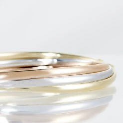 Bracelet Jonc Catalin 3 Fils Flexibles Or Tricolore -Histoire d'Or B3BF3W0316 view2