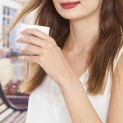 Bracelet Izel Maille Anglaise Or Blanc -Histoire d'Or B3BFBW0367 model0