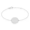 Bracelet Pastille Gravable Or Blanc