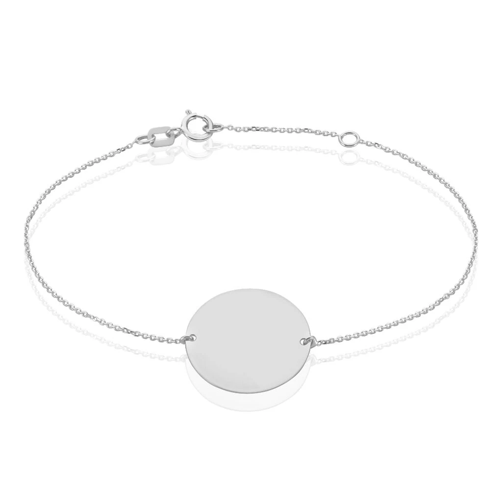 Bracelet Pastille Gravable Or Blanc 1 Bracelet Pastille Gravable Or Blanc