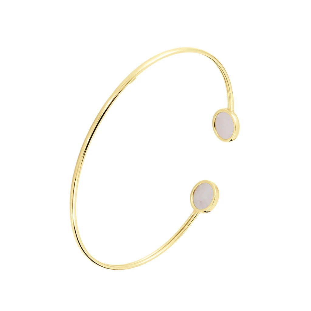 Bracelet Jonc Heida Or Jaune Calcédoine 2 Bracelet Jonc Heida Or Jaune Calcédoine – Image 2