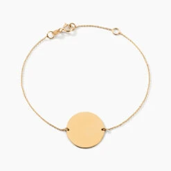 Bracelet Pastille Gravable Or Jaune