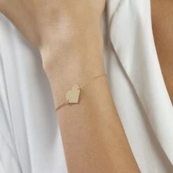 Bracelet Coeur Gravable Or Jaune -Histoire d'Or B3BFJW0038 model1