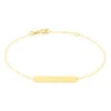 Bracelet Barrette Gravable Or Jaune