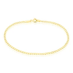 Bracelet Fermine Maille Gourmette Or Jaune