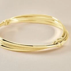 Bracelet Jonc Claudie 3 Fils Entrelaces Or Jaune -Histoire d'Or B3BFJW008N view2