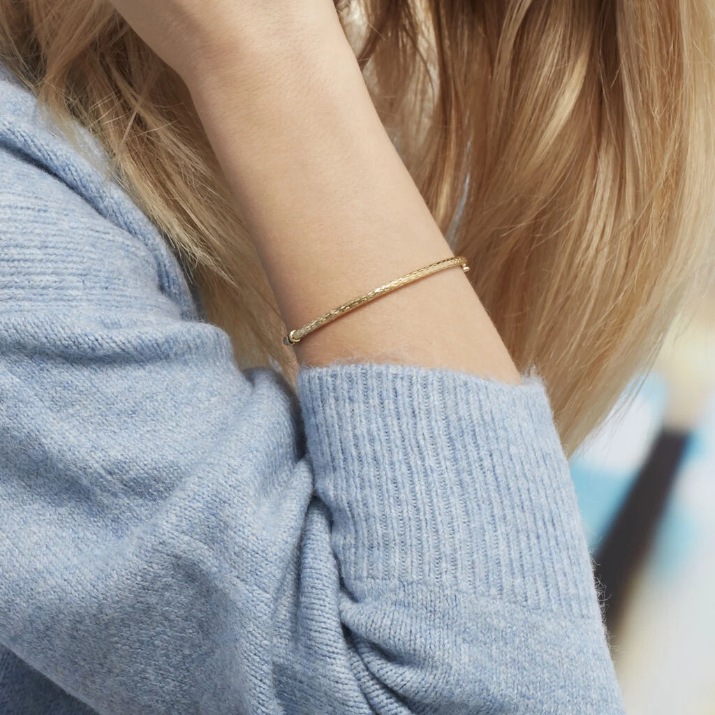 Bracelet Jonc Cleanne Fil Rond Or Jaune 4 Bracelet Jonc Cleanne Fil Rond Or Jaune – Image 4