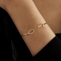 Bracelet Jonc Seth Or Jaune Oxyde De Zirconium -Histoire d'Or B3BFJZW098 model1