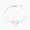 Bracelet Coeur Gravable Or Rose