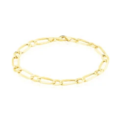 Bracelet Ophelio Maille Alternee 1/1 Or Jaune