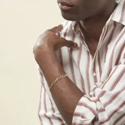 Bracelet Ophelio Maille Alternee 1/1 Or Jaune -Histoire d'Or B3BHJW0117 model0