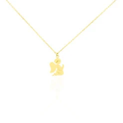 Collier Hallie Ange A Genoux Or Jaune