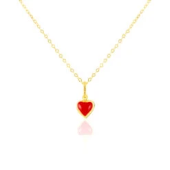 Collier Coralie Coeur Or Jaune