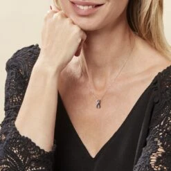 Collier Julianne Or Blanc Diamant -Histoire d'Or B3CFBDD124 model0