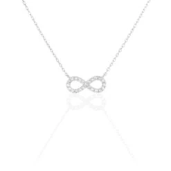Collier Infini Empierre Or Blanc Diamant