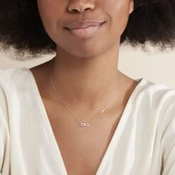 Collier Infini Empierre Or Blanc Diamant 6 Collier Infini Empierre Or Blanc Diamant -Histoire d'Or B3CFBDW355 model0