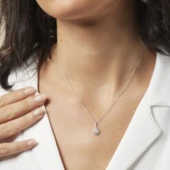 Collier Or Blanc Diamant -Histoire d'Or B3CFBDW521 model0