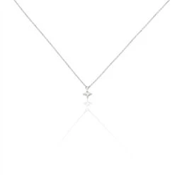 Collier Or Blanc Oxyde De Zirconium