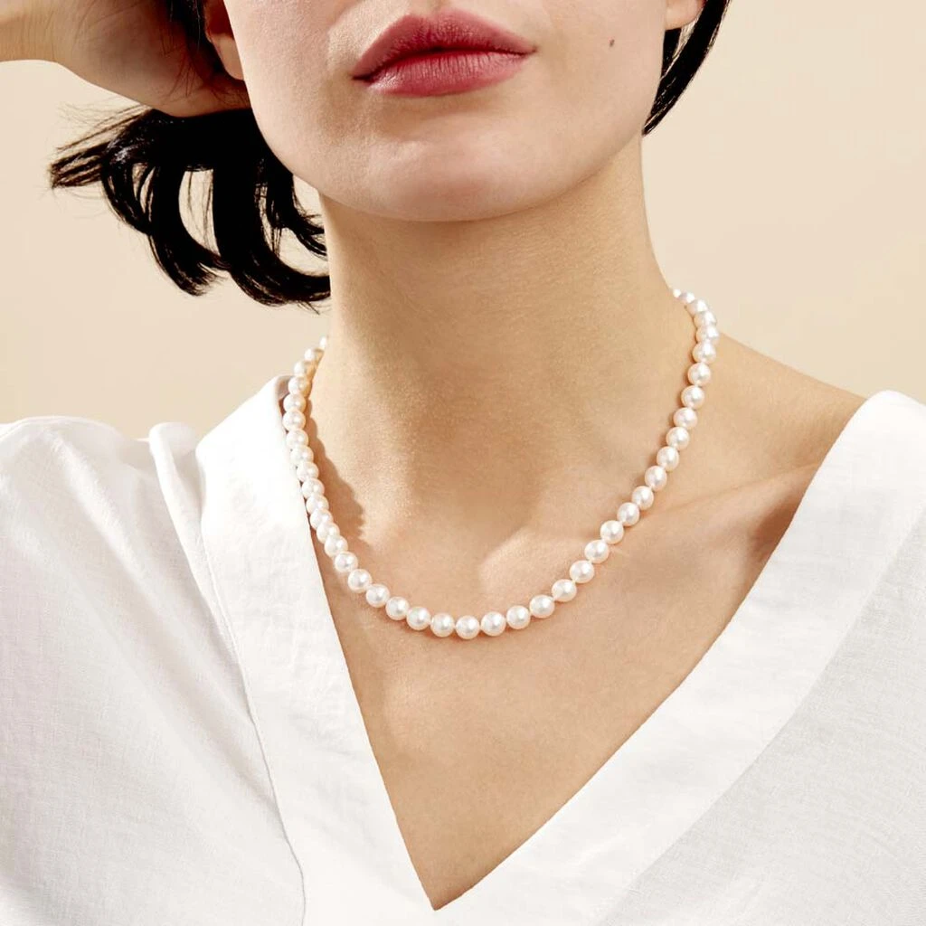 Collier Ghisele Or Jaune Perle De Culture D'akoya 5 Collier Ghisele Or Jaune Perle De Culture D'akoya – Image 5