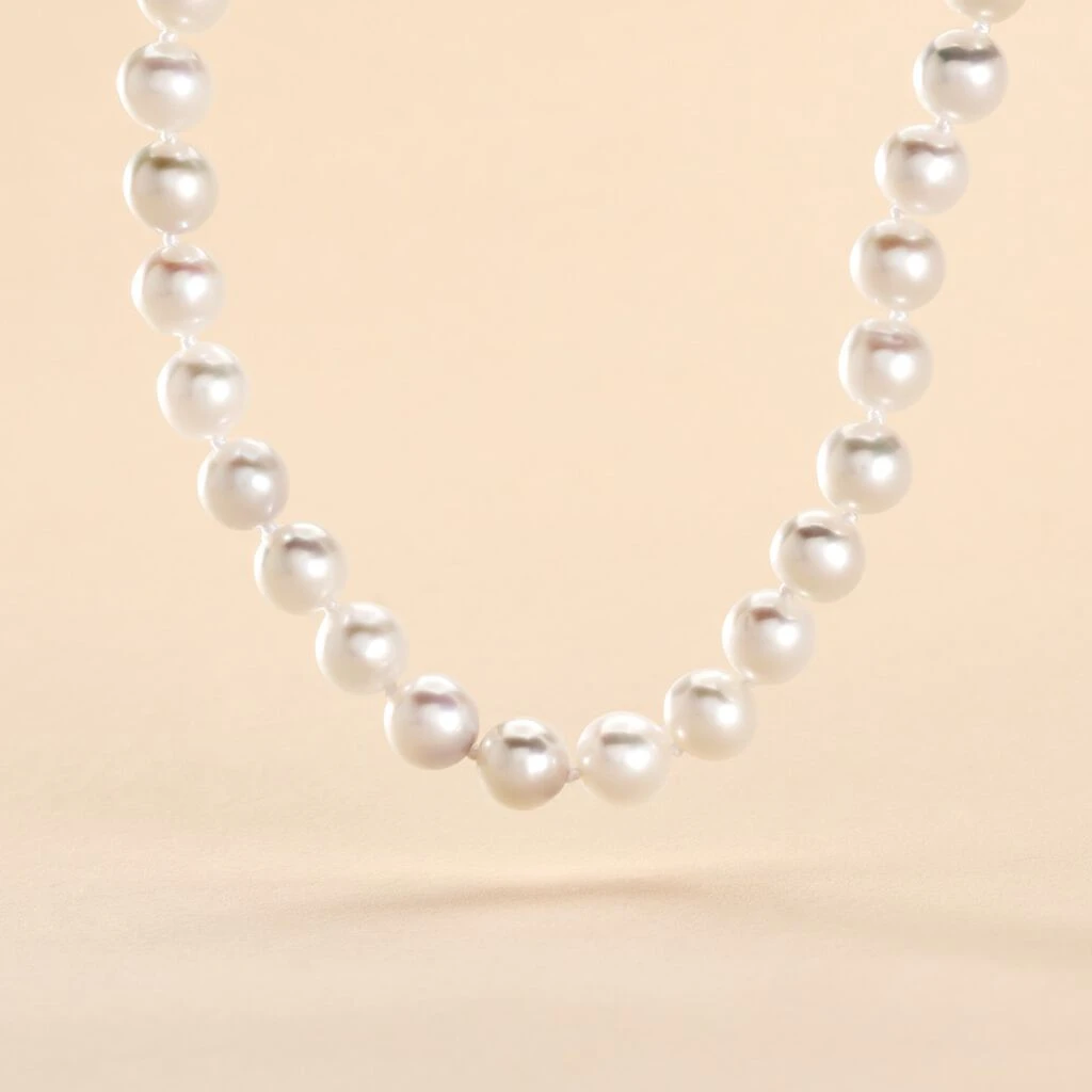 Collier Ghisele Or Jaune Perle De Culture D'akoya 3 Collier Ghisele Or Jaune Perle De Culture D'akoya – Image 3