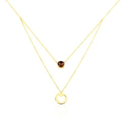 Collier Or Jaune Quartz