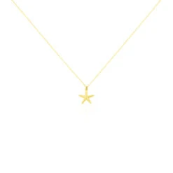 Collier Or Jaune Aenor Motif Etoile De Mer