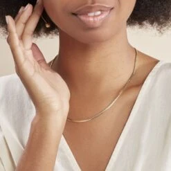 Collier Izel Maille Anglaise Or Jaune -Histoire d'Or B3CFJW0988 model1