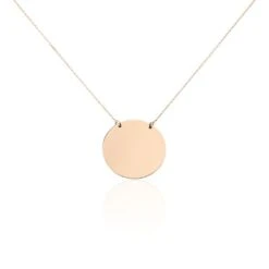 Collier Pastille Gravable Or Rose