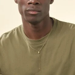 Collier Evelina Croix Maille Boule Or Jaune -Histoire d'Or B3CMJW0153 model1