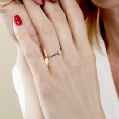 Bague Or Bicolore Goulvena Oxyde De Zirconium -Histoire d'Or B3DF2ZW0NW model1