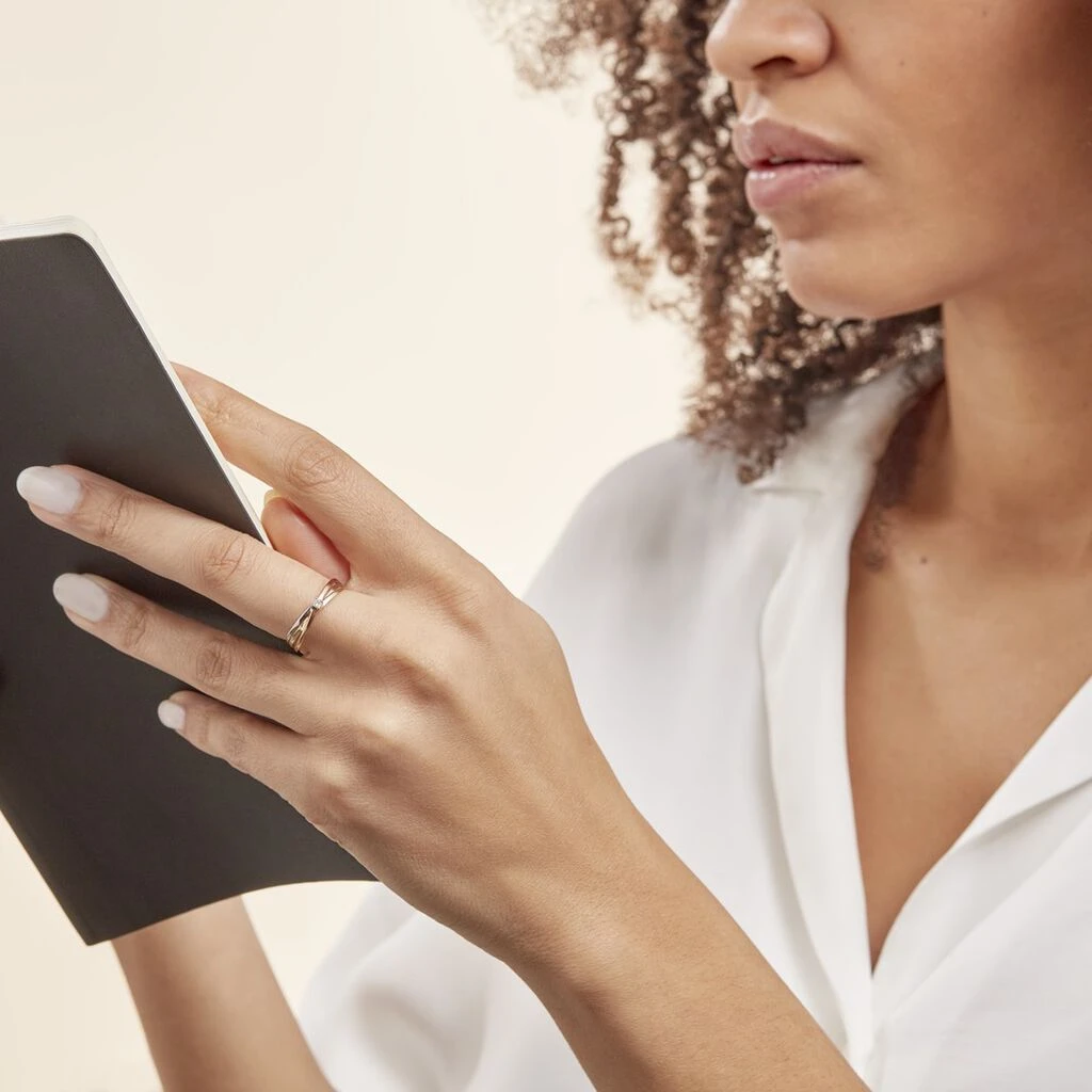 Bague Solitaire Gisla Or Tricolore Diamant 5 Bague Solitaire Gisla Or Tricolore Diamant – Image 5