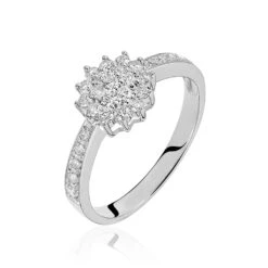 Bague Chou Or Blanc Diamant