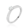 Bague Solitaire Symphonie Or Blanc Diamant