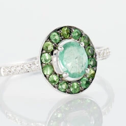 Bague Leona Or Blanc Emeraude Diamant -Histoire d'Or B3DFBEV248 view3