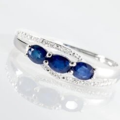 Bague Comete Or Blanc Saphir Et Diamant -Histoire d'Or B3DFBSB155 view3