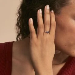 Bague Cassie Or Blanc Saphir Et Diamant -Histoire d'Or B3DFBSB467 model0