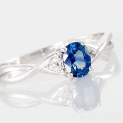 Bague Cassie Or Blanc Saphir Et Diamant -Histoire d'Or B3DFBSB467 view3