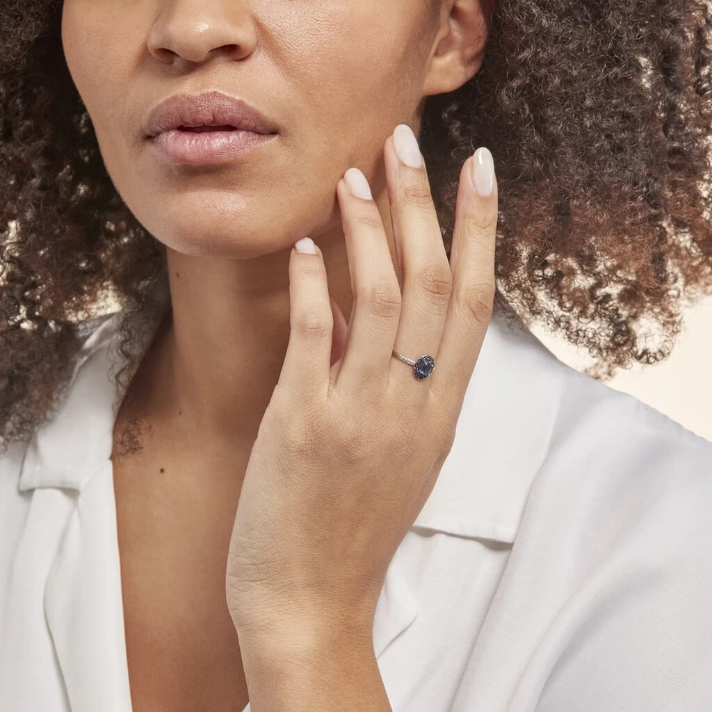 Bague Leona Or Blanc Saphir Diamant 5 Bague Leona Or Blanc Saphir Diamant – Image 5